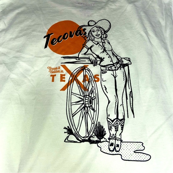 Tecovas Tops - Tecovas Short Sleeve T-shirt Cowgirl Graphic Green XL Top Shirt